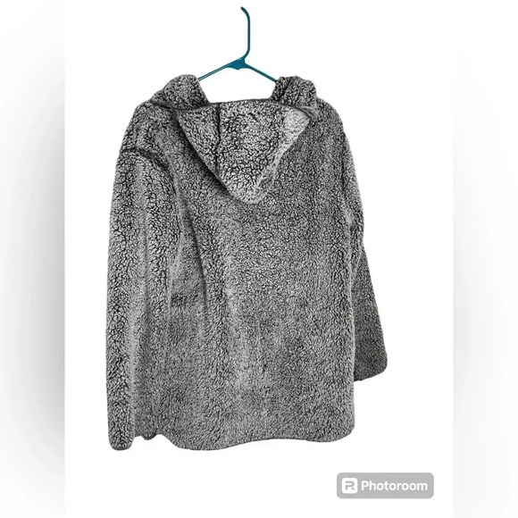 Victoria Secret Pink SHERPA CLAY GRAY CARDIGAN Jacket HOODIE XS/S Sweat Shirt - Picture 3 of 5